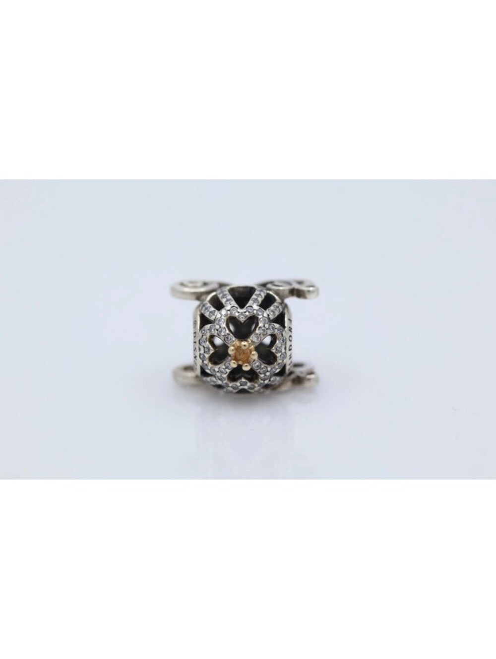 Authentic Pandora Sterling silver and gold Disney Cinderella carriage charm - Picture 2 of 5